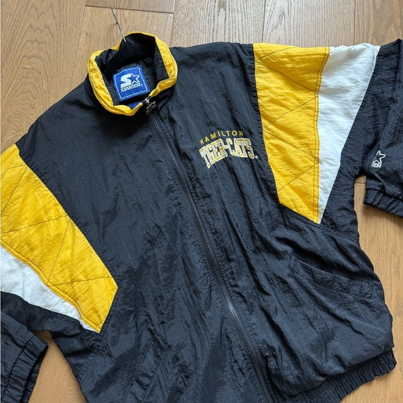 Starter Hamilton Tiger-Cats Vintage CFL 90s Jacket - Men’s L - Black & Yellow - Picture 3 of 13